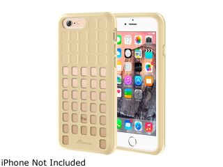 roocase Slim Fit Quadric TPU Case Protective Cover for Apple iPhone 6 Plus / 6S Plus 5.5 inch, Gold
