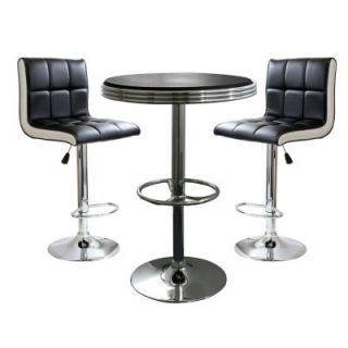 AmeriHome Contemporary Style Two Tone Bar Set (3 Piece) BSSET19