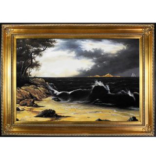 Martin Johnson Heade Storm Clouds Over the Coast Hand Painted Framed