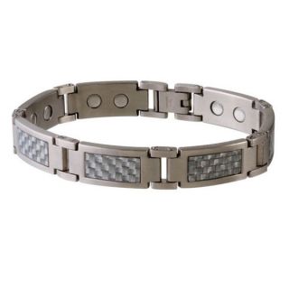 Sabona Grey Magnetic Steel and Carbon Fiber Bracelet   10825713