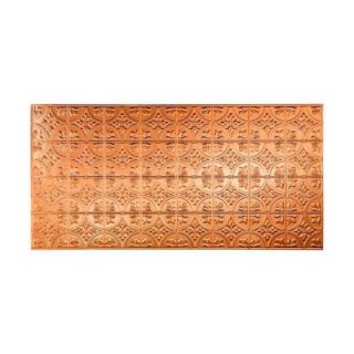 Fasade 96 in. x 48 in. Traditional 2 Decorative Wall Panel in Polished Copper S51 25