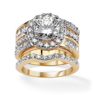 Palm Beach Jewelry Cubic Zirconia Circle Wedding Ring Set