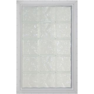 Pittsburgh Corning LightWise Decora White Vinyl New Construction Glass Block Window (Rough Opening 9.8125 in x 25.375 in; Actual 8.8125 in x 24.375 in)