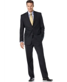 Lauren Ralph Lauren Total Comfort Navy Stripe Wool Suit   Suits & Suit