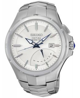 Seiko Mens Automatic Coutura Kinetic Retrograde Stainless Steel