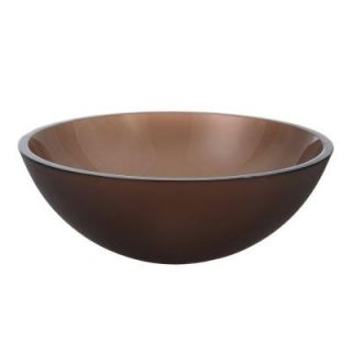 KRAUS Glass Vessel Sink in Frosted Brown GV 103FR 14