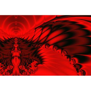 Digital Red Falcon Graphic Art on Canvas by iCanvas
