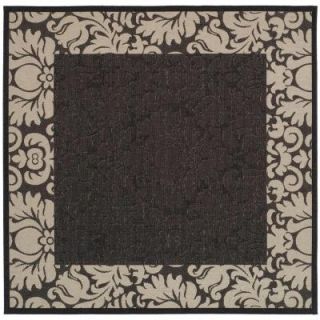 Safavieh Courtyard Black/Sand 7 ft. 10 in. x 7 ft. 10 in. Square Indoor/Outdoor Area Rug CY2727 3908 8SQ