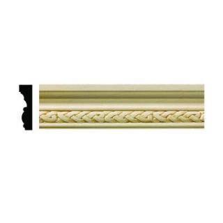 Ornamental Mouldings 1606 1/2 in. x 1 3/4 in. x 6 in. Hardwood White Unfinished Celtic Small Chair Rail Moulding Sample 1606SAMPLE
