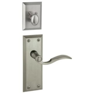 Grandeur Fifth Avenue Single Cylinder Satin Nickel Combo Pack Keyed Differently with Bellagio Lever and Matching Deadbolt FAVBEL 68 SN KD