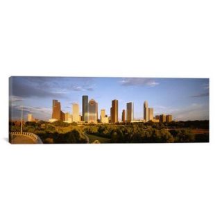 iCanvas Panoramic 'Skyscrapers Against Cloudy Sky, Houston, Texas' Photographic Print on Canvas