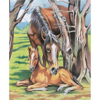 Reeves Colored Pencil By Numbers Intermediate Medium Horse and Foal Colored Pencil