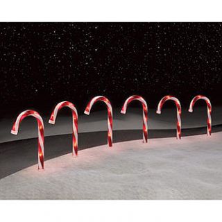 Trim A Home® 6 Ct. Warm White LED Candy Cane Christmas Pathways