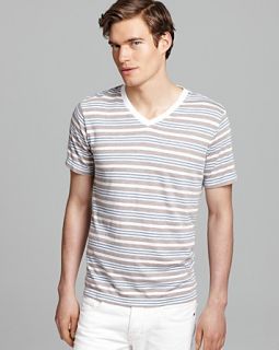 Splendid Mills Charlie Stripe V Neck Tee