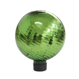 Alpine 6 in. Green Swirl Plated Glass Gazing Globe GLB116GN