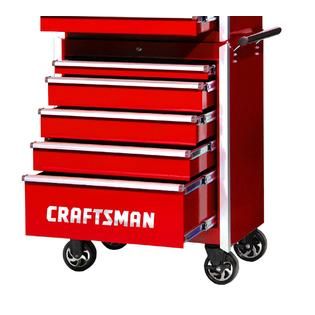 Craftsman  27 5 Drawer Ball Bearing Slides Roller Cabinet Red
