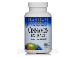 Full Spectrum Cinnamon Extract 200 mg   240 Vegetarian Capsules by Planetary Her