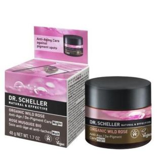 Anti aging De pigment Night Care Cream Organic Wild Rose Dr. Scheller Skin Care 1.7 oz Cream