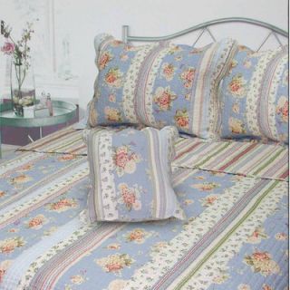 Berkely Floral Stripe Quilt Collection