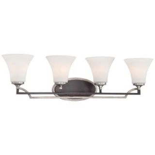 Minka Lavery Astrapia 4 Light Dark Rubbed Sienna with Aged Silver Bath Light 5344 593