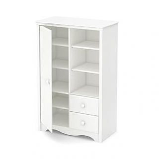 South Shore Heavenly Changing Table and Armoire with Drawers, Pure
