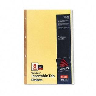 Avery WorkSaver Insertable Tab Dividers   Office Supplies   Binders