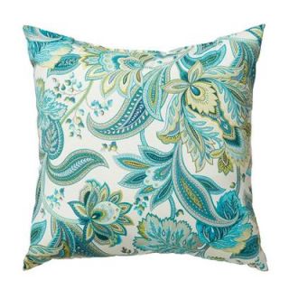 Home Decorators Collection 20 in. Valbella Teal Square Outdoor Throw Pillow 2288310630
