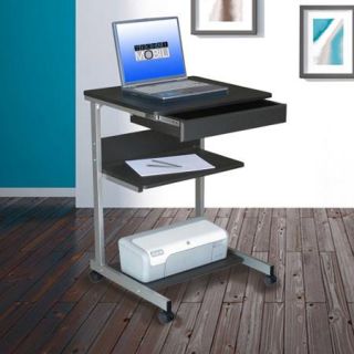 Techni Mobili Rolling Laptop Desk with Storage, Graphite