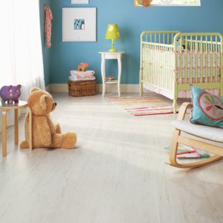 Eligna 6 x 54 x 8mm Pine Laminate in White Brushed Pine by Quick