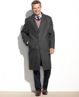 London Fog Big and Tall Signature Wool Blend Overcoat