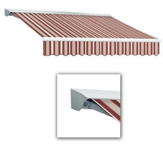AWNTECH 18 ft. LX Destin Right Motor Retractable Acrylic Awning with Remote/Hood (120 in. Projection) in Burgundy/Gray/White DTR18 355 BGW