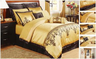 Gold Jacquard 22 piece King Comforter Set   Shopping   Great