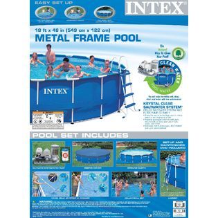 Intex  18 x 48 Metal Frame Pool with Saltwater System