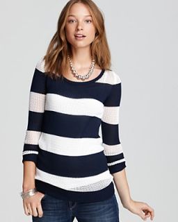 525 America Sweater   Stripe Mesh Tunic