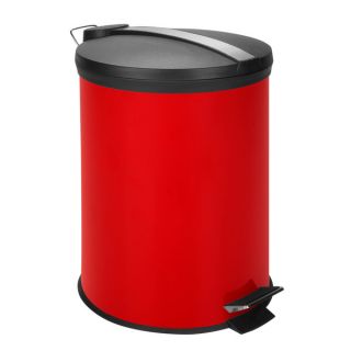 12 Liter Round Step Can, Red (Alternate lid)