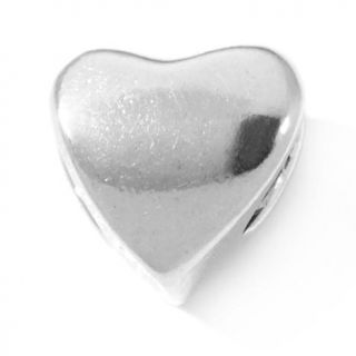 Charming Silver Inspirations Polished Heart Sterling Silver Slide Charm   7625627
