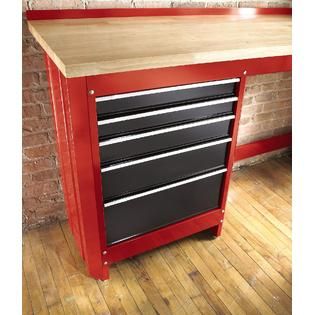 Drawer Red/Black Workbench Module Store It All with 