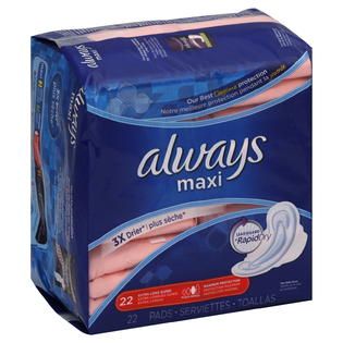 Always Pads, Maxi, Extra Long Super, Flexi Wings, 22 pads   Health