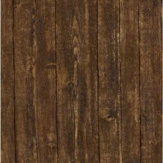 56 sq. ft. Ardennes Brown Wood Panel Wallpaper 412 56908