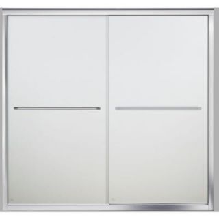 STERLING Finesse 59 5/8 in. x 58 5/16 in. Semi Framed Sliding Bath Door in Frosted Silver 5405 59S G03