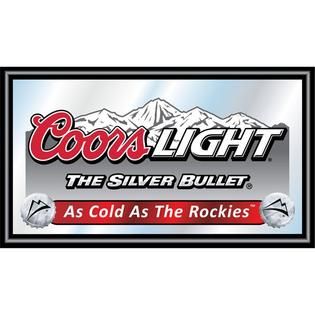Trademark  Coors Light Wood Framed Mirror BIG 15 x 26 inches