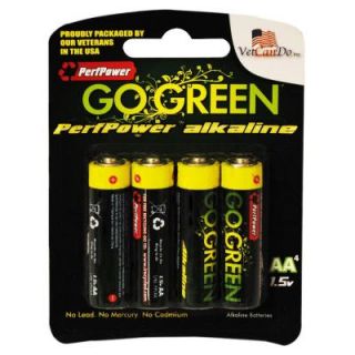Power By Go Green AA Alkaline Battery (4 per Pack) 24001