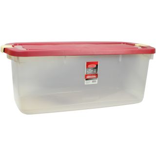 Rubbermaid Roughneck 95 Quart Clear Tote with Latching Lid