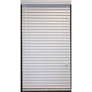 Style Selections 2 in White Faux Wood Room Darkening Plantation Blinds (Common 58 in; Actual 57.5 in x 48 in)