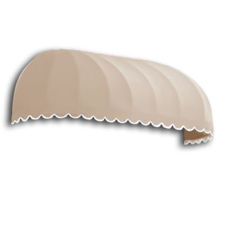 Awntech 148.5 in Wide x 36 in Projection Tan Solid Elongated Dome Window/Door Awning