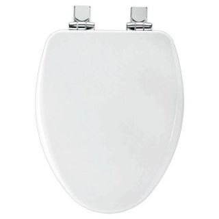 Slow Close Elongated Closed Front White Toilet Seat   17194859