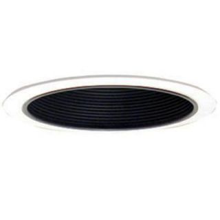 Design House 6 in. White Recessed Lighting Narrow Ring Trim with Black Baffle 519561