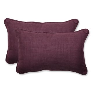 Pillow Perfect Outdoor Purple Over sized Rectangular Throw Pillow (Set