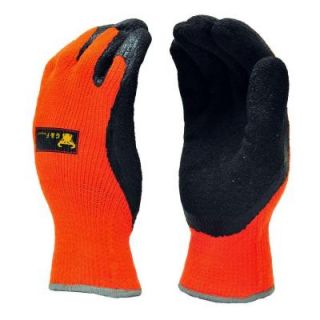 G & F Winter Grip Medium Master Heavy Textured High Visibility Latex Coated Gloves 1528M