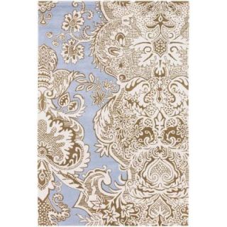 Chandra Amy Butler Blue/Brown 5 ft. x 7 ft. 6 in. Indoor Area Rug AMY13228 576
